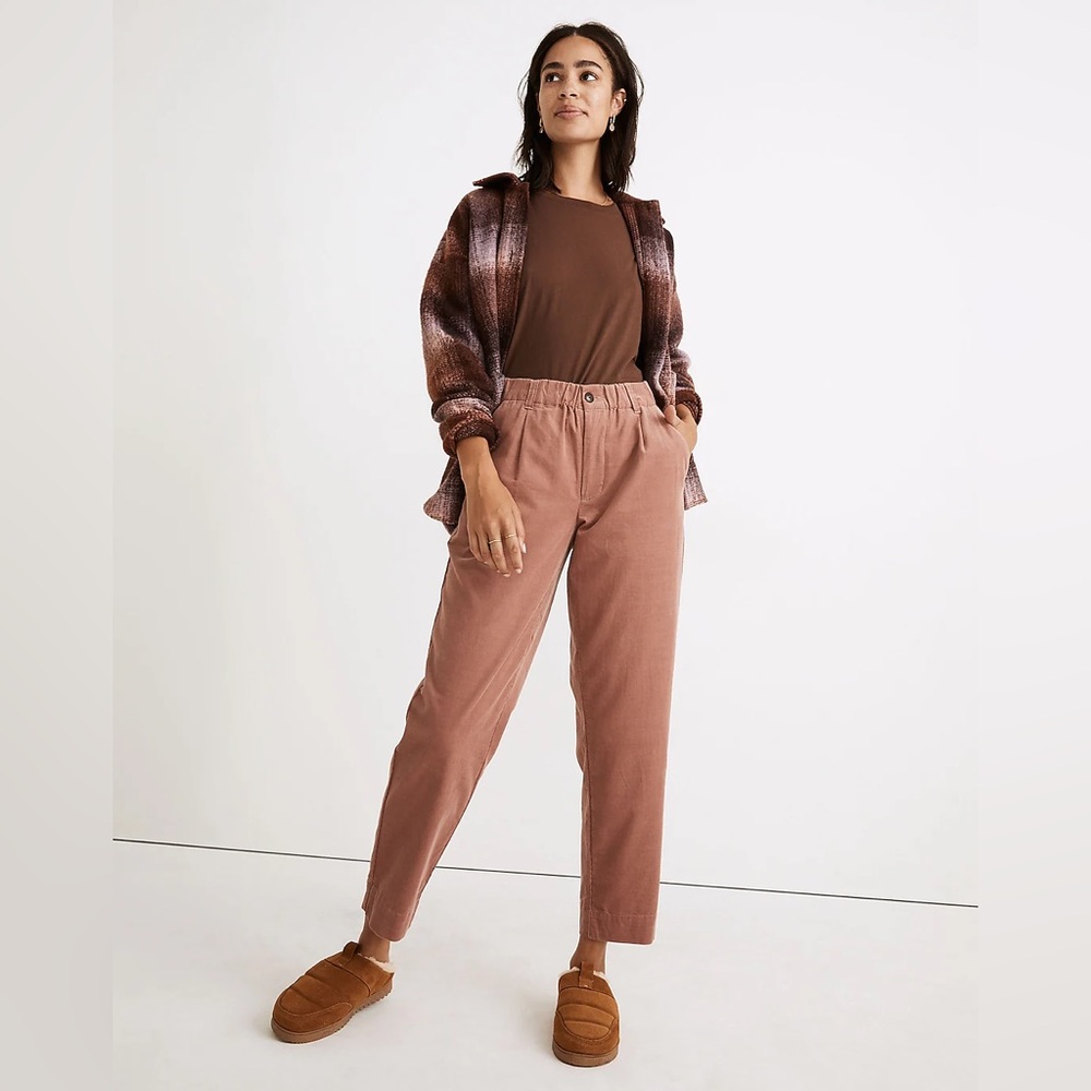 Madewell Corduroy Pull-On Mid-Rise Jogger Pants size Medium